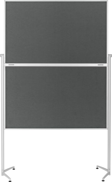 MAGNETOPLAN Design-Moderatorentafel Filz 1151301 grau, klappbar 1200x1500mm