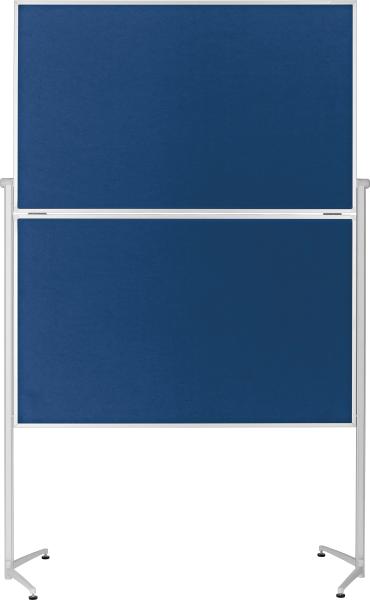 MAGNETOPLAN Design-Moderatorentafel Filz 1151303 blau, klappbar 1200x1500mm