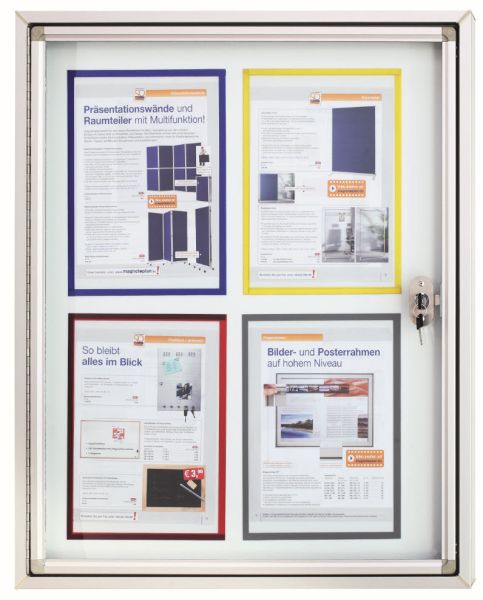 MAGNETOPLAN Schaukasten CC 900x1125x65mm 1214200 Outdoor, magnetisch 9x A4