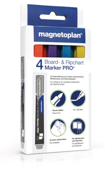 MAGNETOPLAN Kombimarker Pro+ 1228110 ass. 4 Stk.