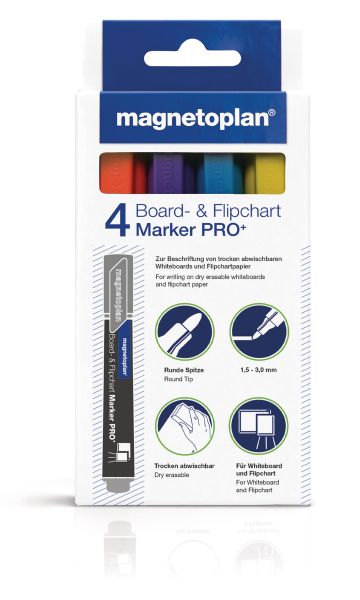 MAGNETOPLAN Kombimarker Pro+ 1228110 ass. 4 Stk.