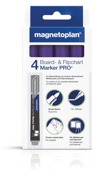 MAGNETOPLAN Kombimarker Pro+ 1228119 lila 4 Stk.