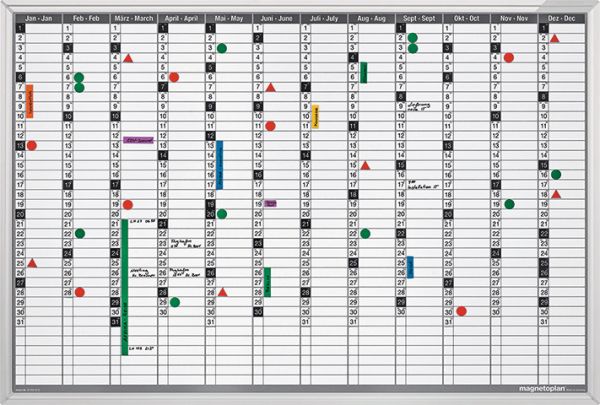 MAGNETOPLAN Plan-Set Jahresübersicht CC 1241012S Deutsch 920x625mm