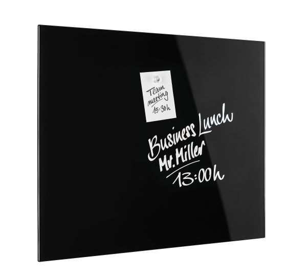 MAGNETOPLAN Design-Glasboard 800x600mm 13403012 schwarz, magnetisch