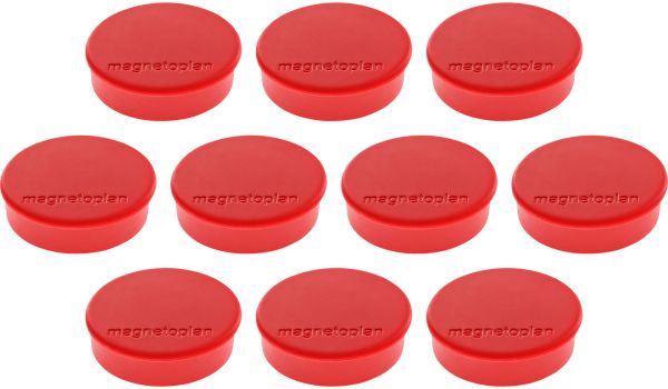 MAGNETOPLAN Magnet Discofix Hobby 24mm 1664506 rot, ca. 0.3 kg 10 Stk.