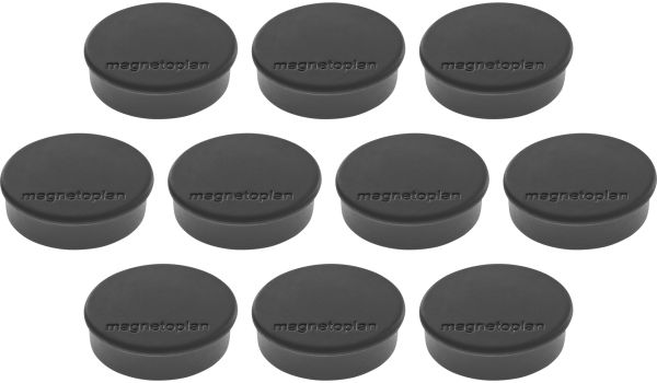 MAGNETOPLAN Magnet Discofix Hobby 24mm 1664512 schwarz, ca. 0.3 kg 10 Stk.