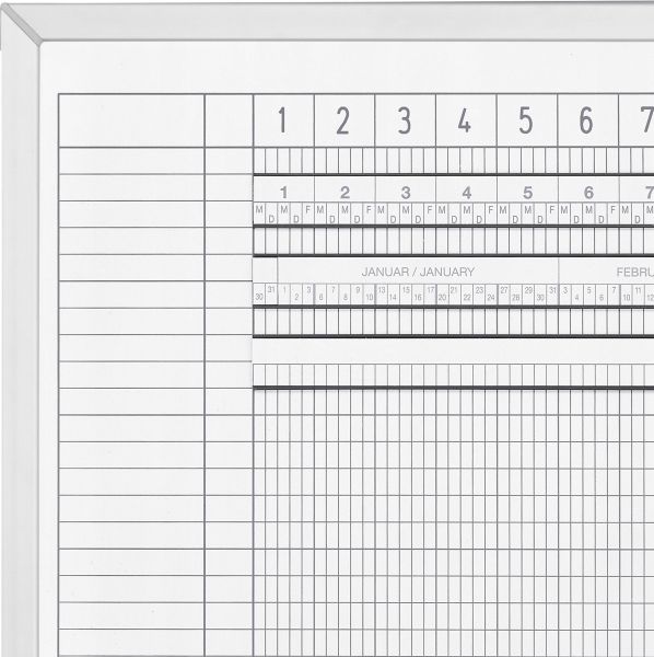 MAGNETOPLAN Urlaubs/Aktivitätenplaner 3703055 5 Tage, 80 MA 1500x1000mm