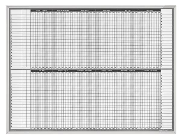 MAGNETOPLAN Urlaubs/Aktivitätenplaner 3703155 7 Tage, 30 MA 1200x900mm