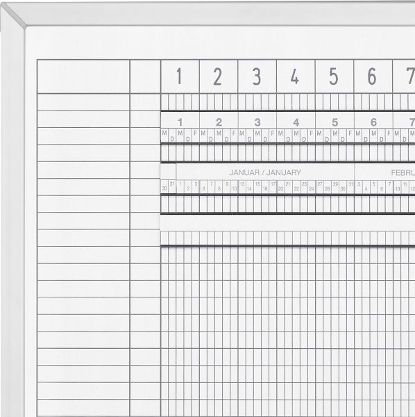 MAGNETOPLAN Urlaubs/Aktivitätenplaner 3703255 5 Tage, 30 MA 1500x450mm