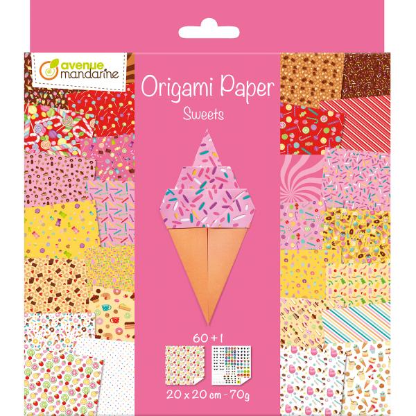 MANDARINE Origamipapier 20x20cm OR522C Sweets 70g 60 Blatt