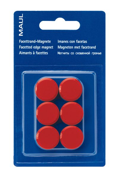 MAUL Magnete 20mm 6176225 rot 6 Stück