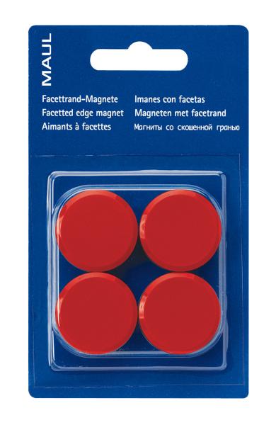 MAUL Magnete 30mm 6177225 rot 4 Stück