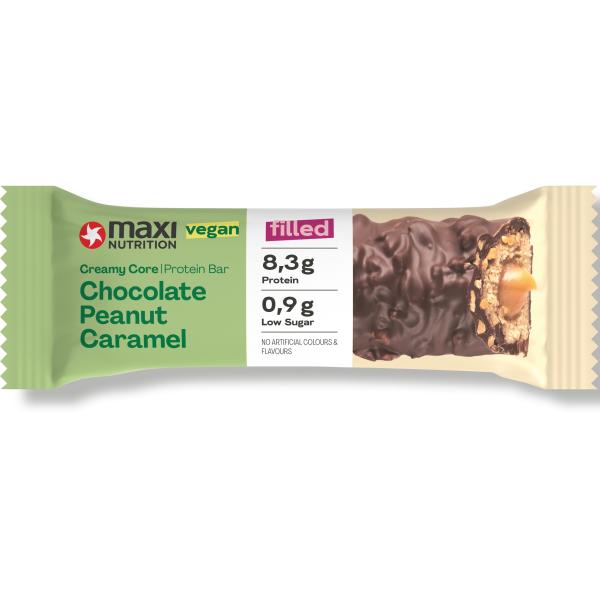 MAXI NUTRITION Proteinriegel 125350 Peanut Caramel Vegan 12x45g