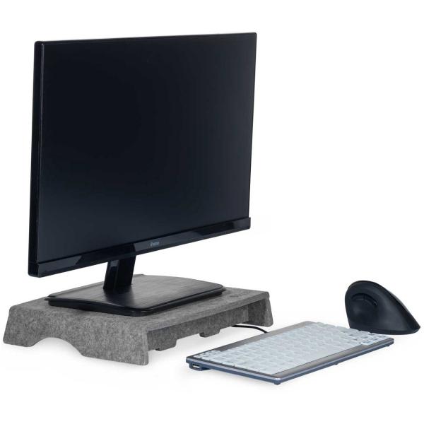 ME-FIRST Monitorständer Q-riser BNEQR50CLGY 50 Circular grau