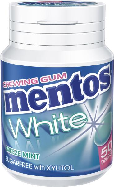 MENTOS Kaugummi, White Breeze Mint 109400000291 6 x 75 g