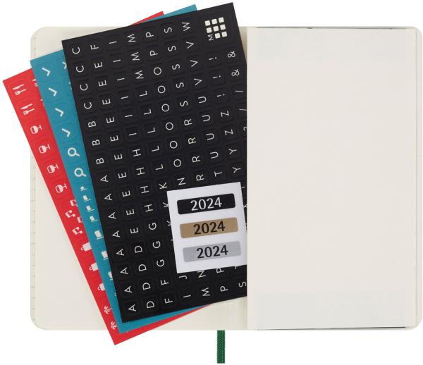 MOLESKINE Wochen-Notizkalender 2024 056598857092 1W/1S, myrt grün, SC, P/A6