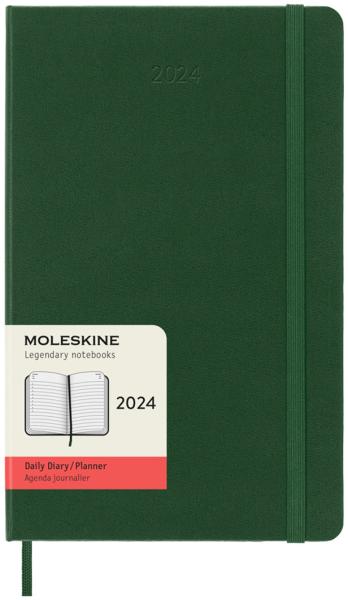 MOLESKINE Tageskalender 2024 056598857313 1T/1S, grün, HC, L/A5