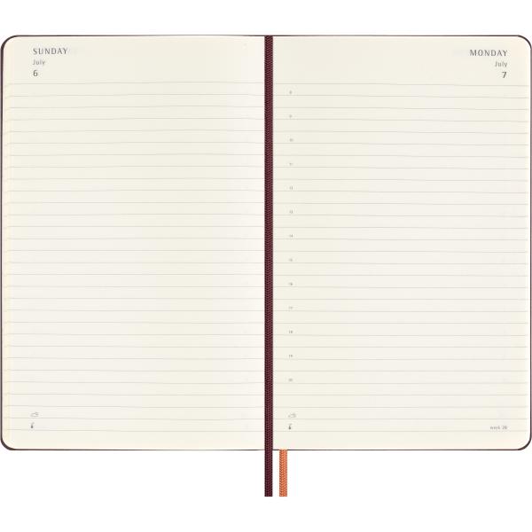 MOLESKINE Agenda Harry Potter Large 2025 056999272166 1T/1S 12M bordeaux 13x21cm