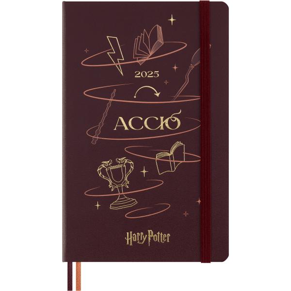 MOLESKINE Agenda Harry Potter Large 2025 056999272166 1T/1S 12M bordeaux 13x21cm