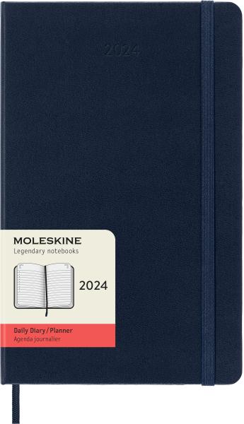 MOLESKINE Tageskalender 2024 56598856477 saphir, 1T/S, HC, L/A5