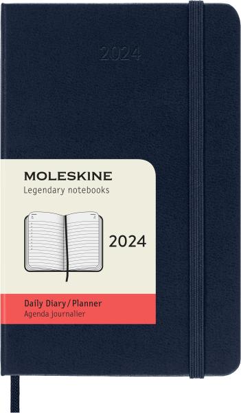 MOLESKINE Tageskalender 2024 56598856538 saphir, 1T/S, HC, P/A6