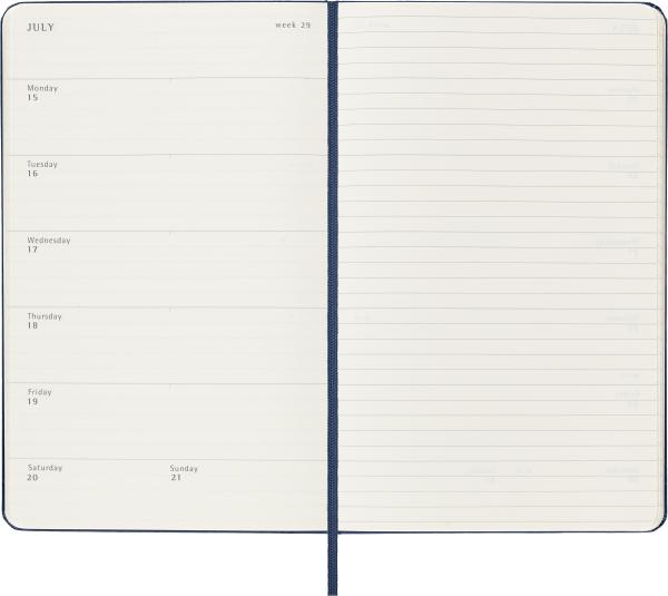 MOLESKINE Wochen-Notizkalender 2024 56598856613 saphir, 1W/S, HC, L/A5