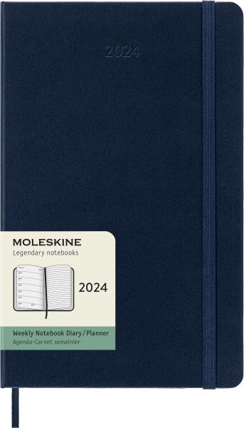 MOLESKINE Wochen-Notizkalender 2024 56598856613 saphir, 1W/S, HC, L/A5