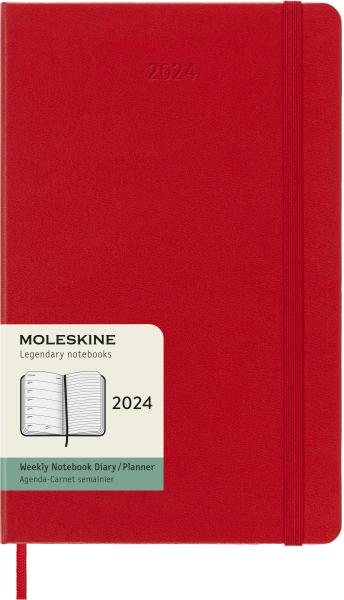 MOLESKINE Wochen-Notizkalender 2024 56598856637 scharlachr., 1W/S, HC, L/A5