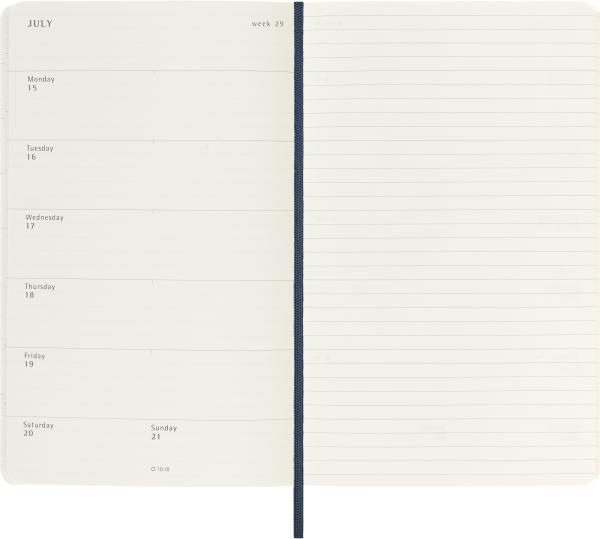 MOLESKINE Wochen-Notizkalender 2024 56598856644 saphir, 1W/S, SC, L/A5