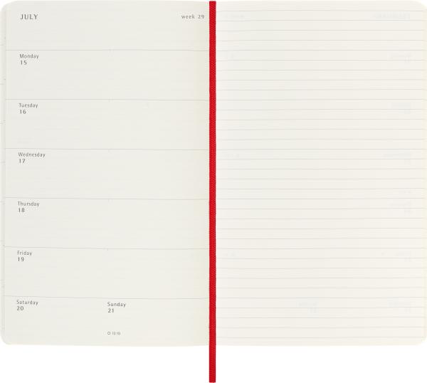 MOLESKINE Wochen-Notizkalender 2024 56598856675 scharlachr., 1W/S, SC, L/A5