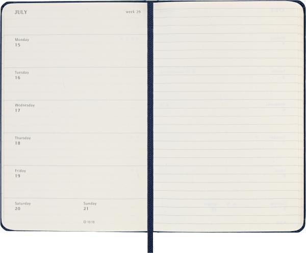 MOLESKINE Wochen-Notizkalender 2024 56598856682 saphir, 1W/S, HC, P/A6