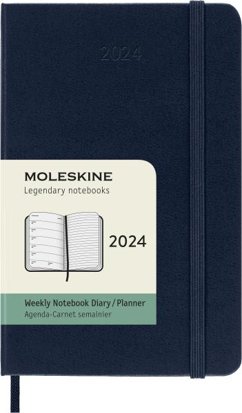 MOLESKINE Wochen-Notizkalender 2024 56598856682 saphir, 1W/S, HC, P/A6