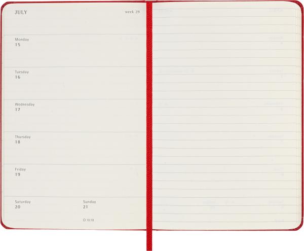 MOLESKINE Wochen-Notizkalender 2024 56598856705 scharlachr., 1W/S, HC, P/A6