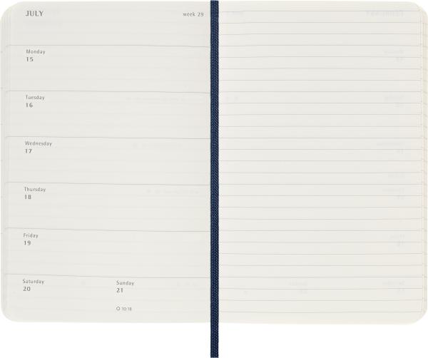 MOLESKINE Wochen-Notizkalender 2024 56598856712 saphir, 1W/S, SC, P/A6