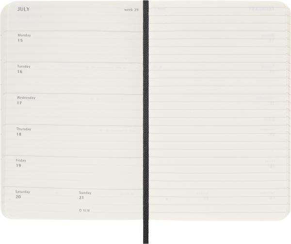 MOLESKINE Wochen-Notizkalender 2024 56598856736 schwarz, 1W/S, SC, P/A6