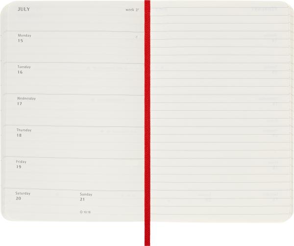 MOLESKINE Wochen-Notizkalender 2024 56598856743 scharlachr., 1W/S, SC, P/A6