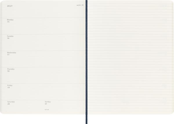 MOLESKINE Wochen-Notizkalender 2024 56598856767 saphir, 1W/S, SC, XL