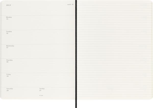 MOLESKINE Wochen-Notizkalender 2024 56598856781 schwarz, 1W/S, SC, XL