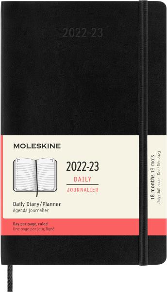 MOLESKINE Tageskalender 23/24 56598856897 18M SC schwarz