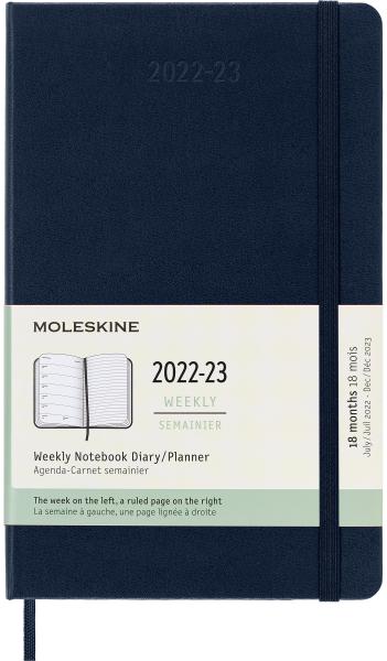 MOLESKINE Wochen-Notizkalender 23/24 56598856903 18M liniert HC saphir