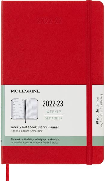 MOLESKINE Wochen-Notizkalender 23/24 56598856927 18M liniert HC scharlachrot