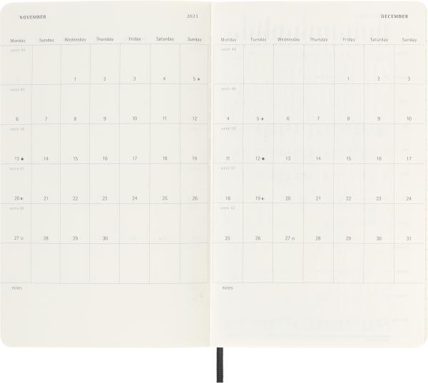 MOLESKINE Wochen-Notizkalender 23/24 56598856941 18M liniert SC schwarz