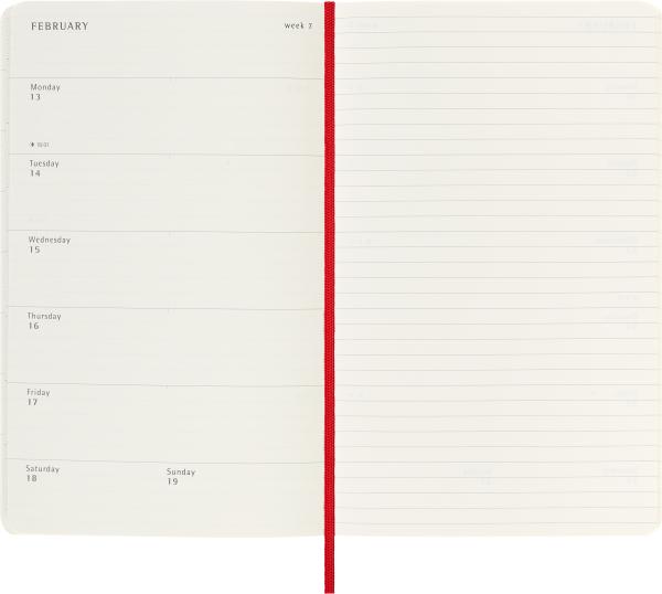 MOLESKINE Wochen-Notizkalender 23/24 56598856958 18M liniert SC scharlachrot