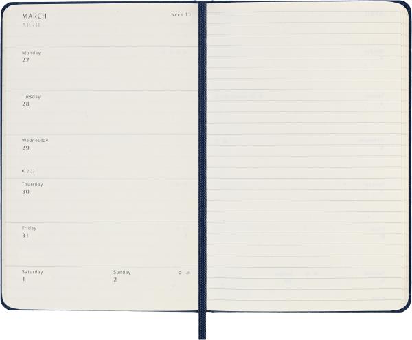 MOLESKINE Wochen-Notizkalender 23/24 56598856965 18M liniert HC saphir