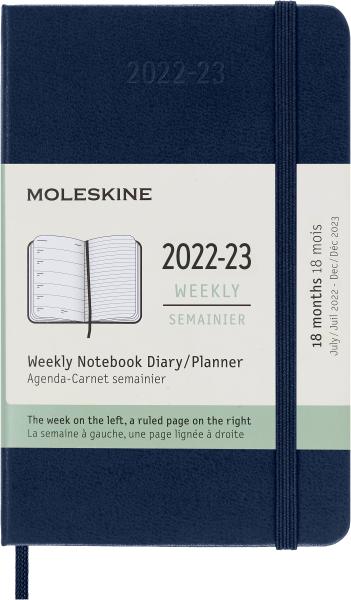 MOLESKINE Wochen-Notizkalender 23/24 56598856965 18M liniert HC saphir