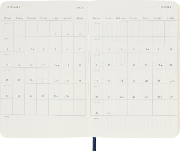 MOLESKINE Wochen-Notizkalender 23/24 56598856996 18M liniert SC saphir