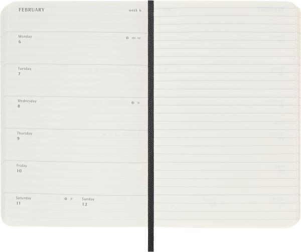 MOLESKINE Wochen-Notizkalender 23/24 56598857009 18M liniert SC schwarz