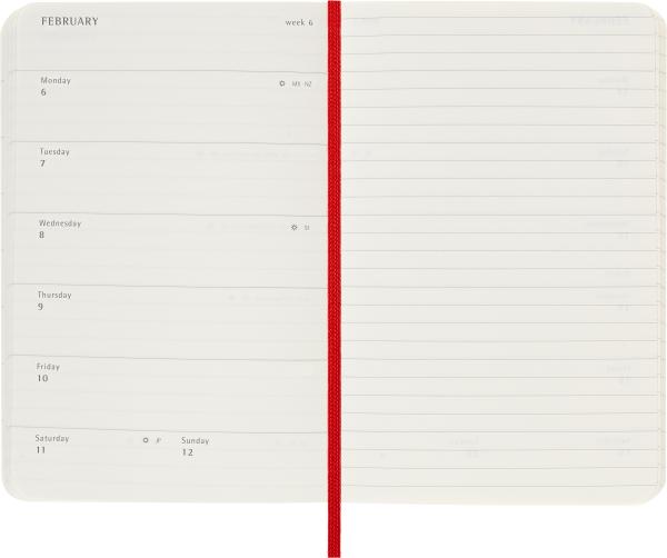 MOLESKINE Wochen-Notizkalender 23/24 56598857016 18M liniert SC scharlachrot