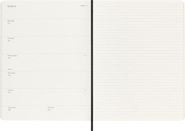 MOLESKINE Wochen-Notizkalender 23/24 56598857030 18M liniert SC schwarz