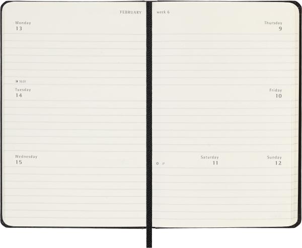 MOLESKINE Wochenkalender 23/24 56598857054 18M HC schwarz